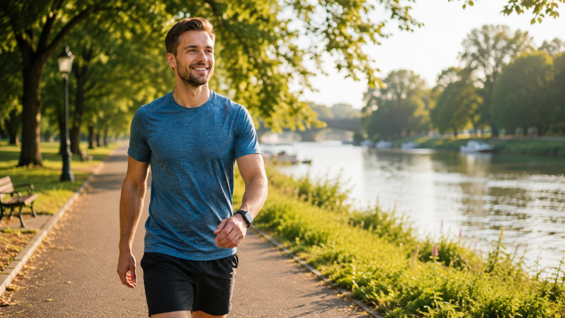 Man enjoying an active lifestyle after personalised exercise therapy treatment in Richmond