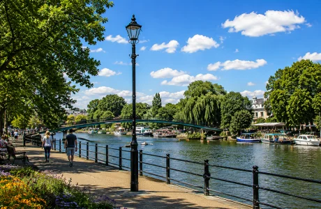 Twickenham Riverside along the River Thames in Twickenham, London